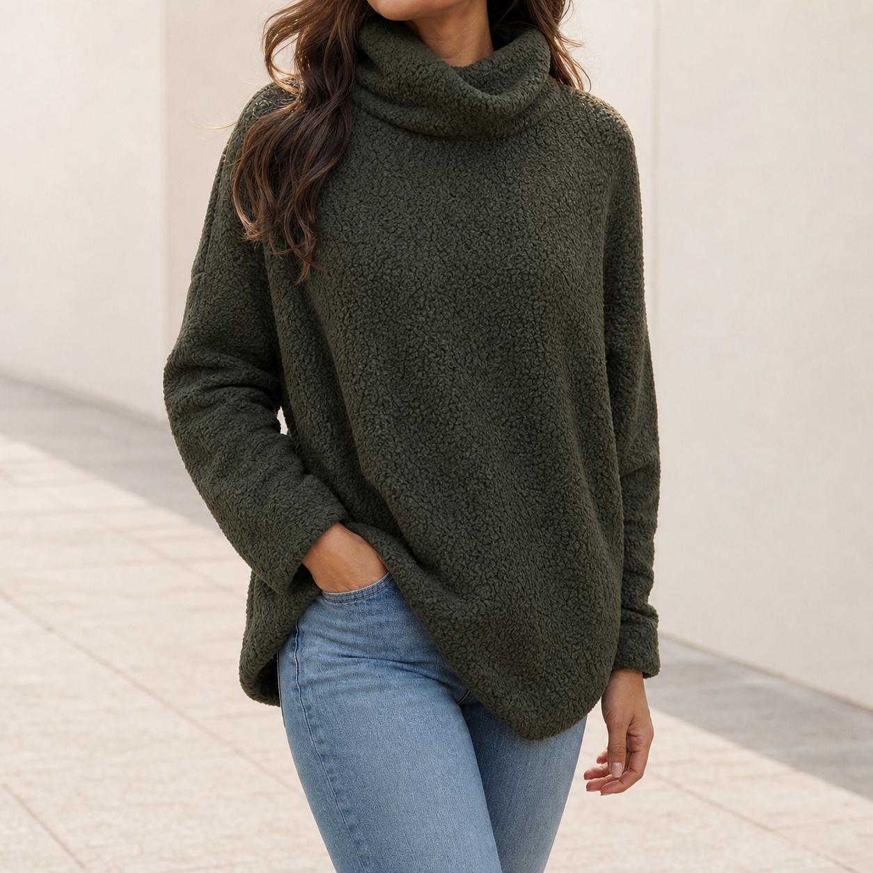 Winter Clothing On Sale - Women's Winter Turtleneck Oversized Thick Solid