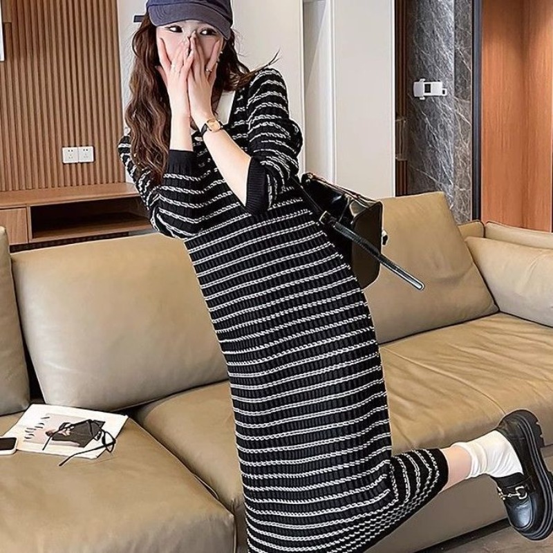 Stripe Apricot Woman Knitted D - Winter Clothing On Sale incelemesi ve fiyatı