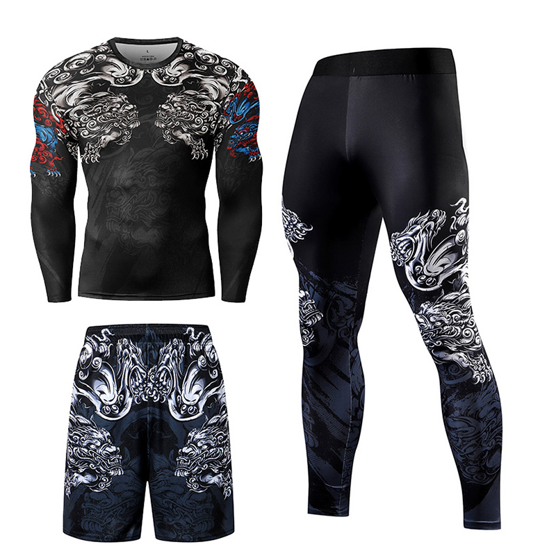 2/3PCS Men Jiu jitsu Tracksuit - Winter Clothing Patterns incelemesi ve fiyatı