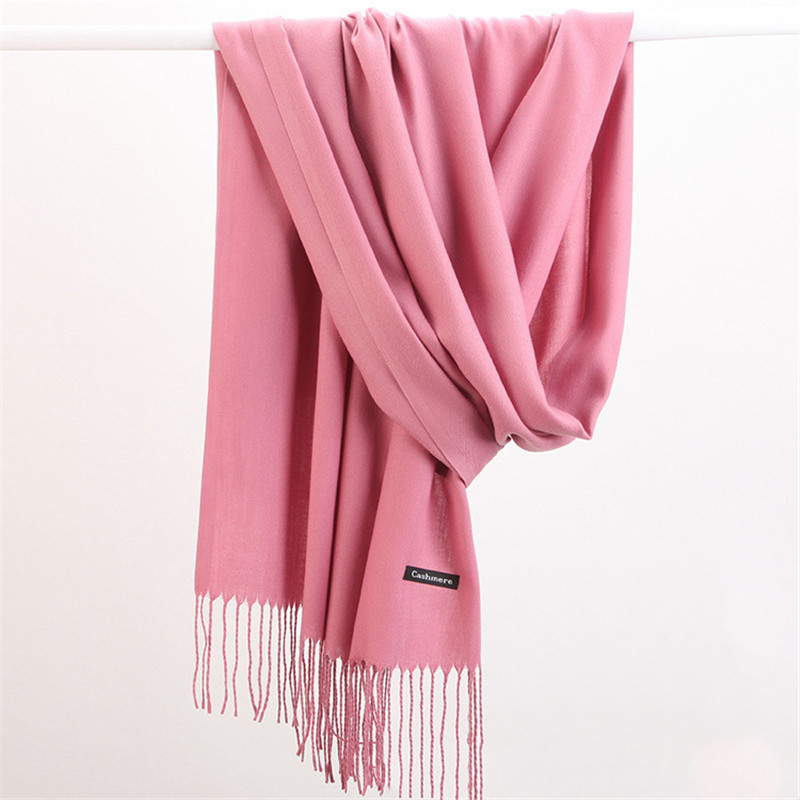 Fashion Solid Color 2023 Women - Cashmere Scarf Wrap incelemesi ve fiyatı