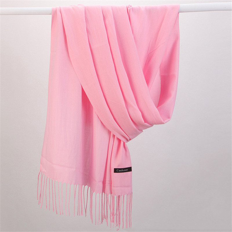 Fashion Solid Color 2023 Women - Cashmere Scarf Wrap incelemesi ve fiyatı