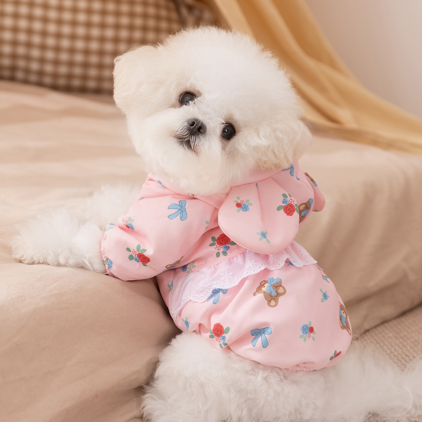 Winter Rose-patterned Dog Clot - Winter Clothing Patterns incelemesi ve fiyatı