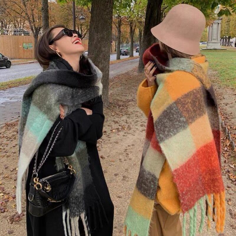 NEW Luxury Winter Thick Warm S - Cashmere Scarf Wrap incelemesi ve fiyatı