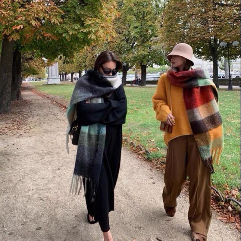 NEW Luxury Winter Thick Warm S - Cashmere Scarf Wrap incelemesi ve fiyatı