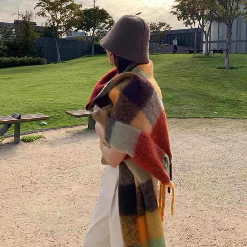 NEW Luxury Winter Thick Warm S - Cashmere Scarf Wrap incelemesi ve fiyatı