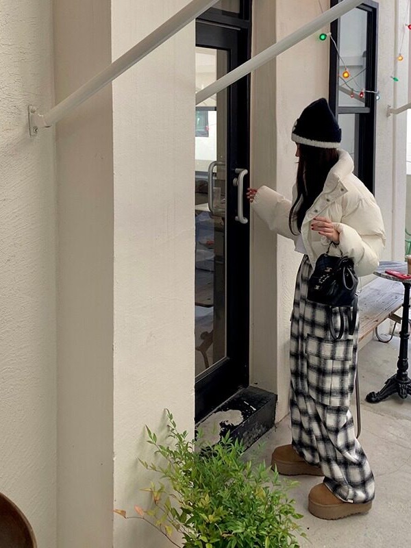 Plaid Workwear Pants Korean St - Winter Clothing Activity incelemesi ve fiyatı