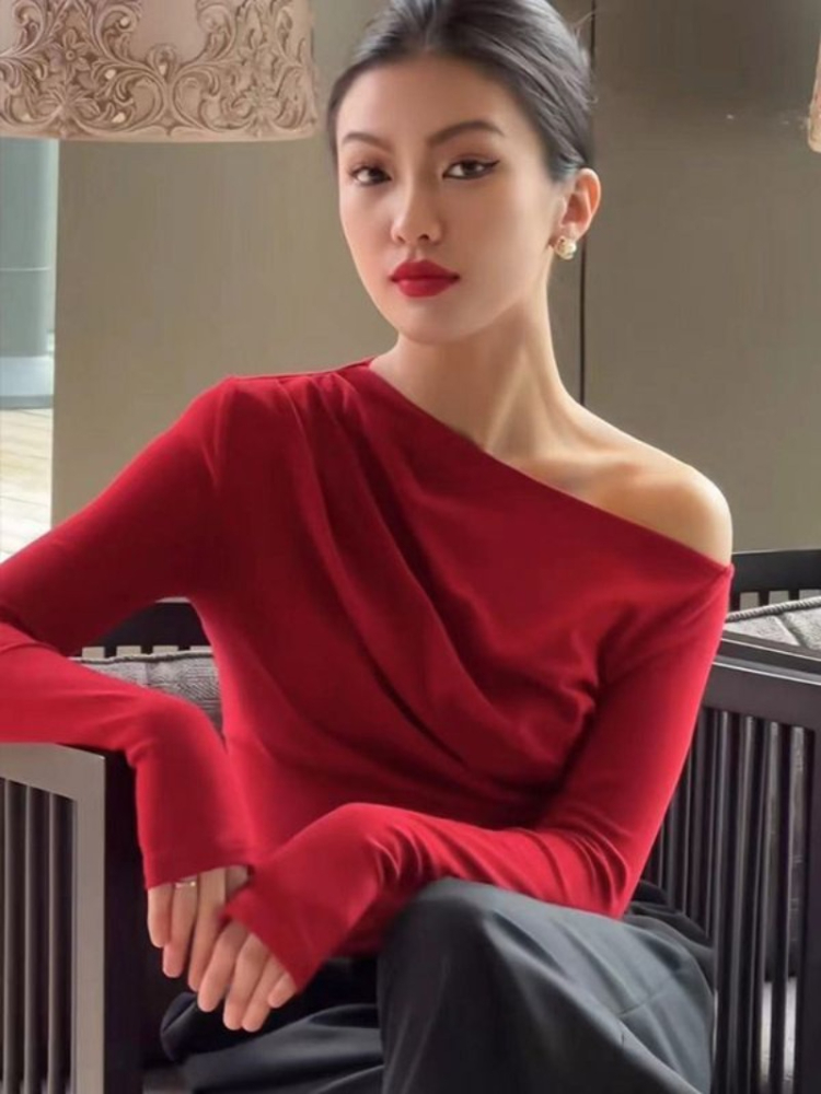 Slim Plain 2025 Off Shoulder C - Winter Clothing On Sale incelemesi ve fiyatı