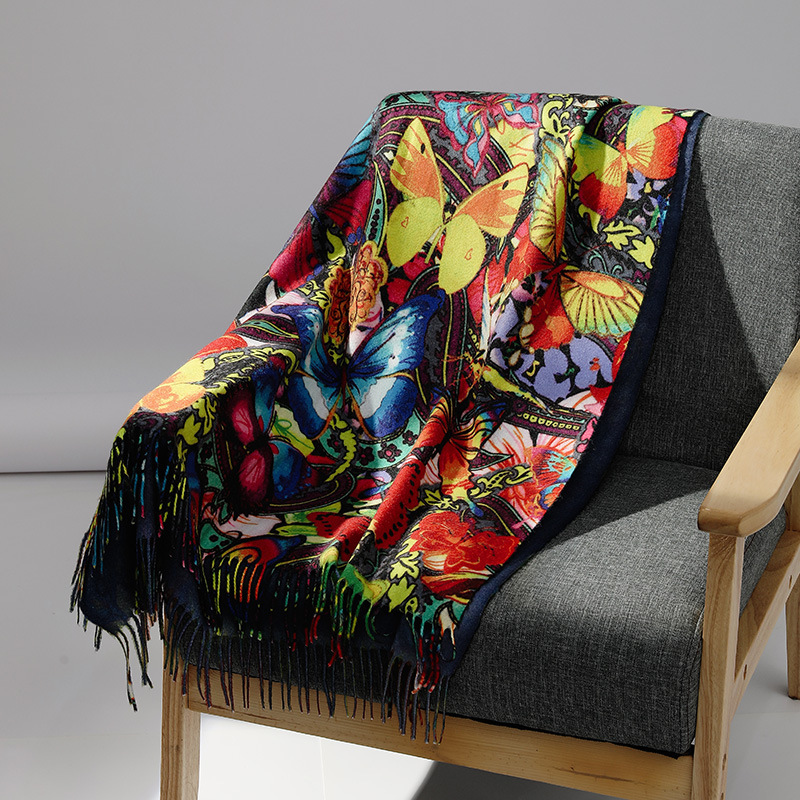 Luxury Brand Oil Painting Cash - Cashmere Scarf Wrap incelemesi ve fiyatı
