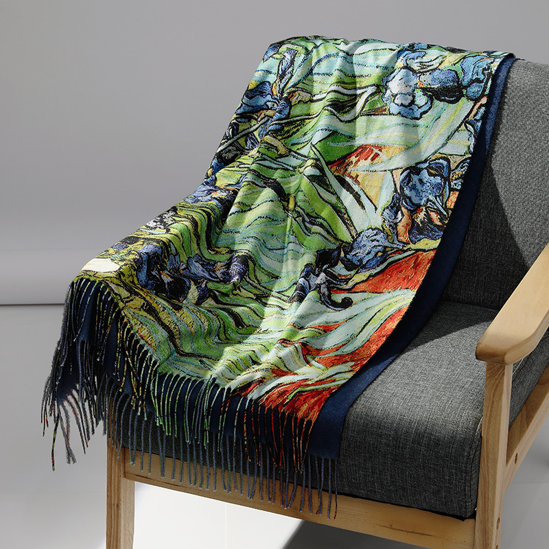 Luxury Brand Oil Painting Cash - Cashmere Scarf Wrap incelemesi ve fiyatı