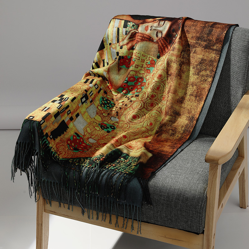 Luxury Brand Oil Painting Cash - Cashmere Scarf Wrap incelemesi ve fiyatı