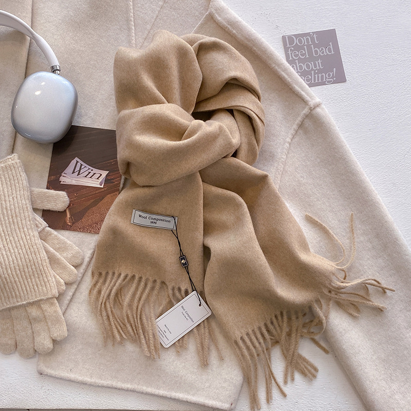 2024 Winter Wool Scarf For Wom - Cashmere Scarf Wrap incelemesi ve fiyatı