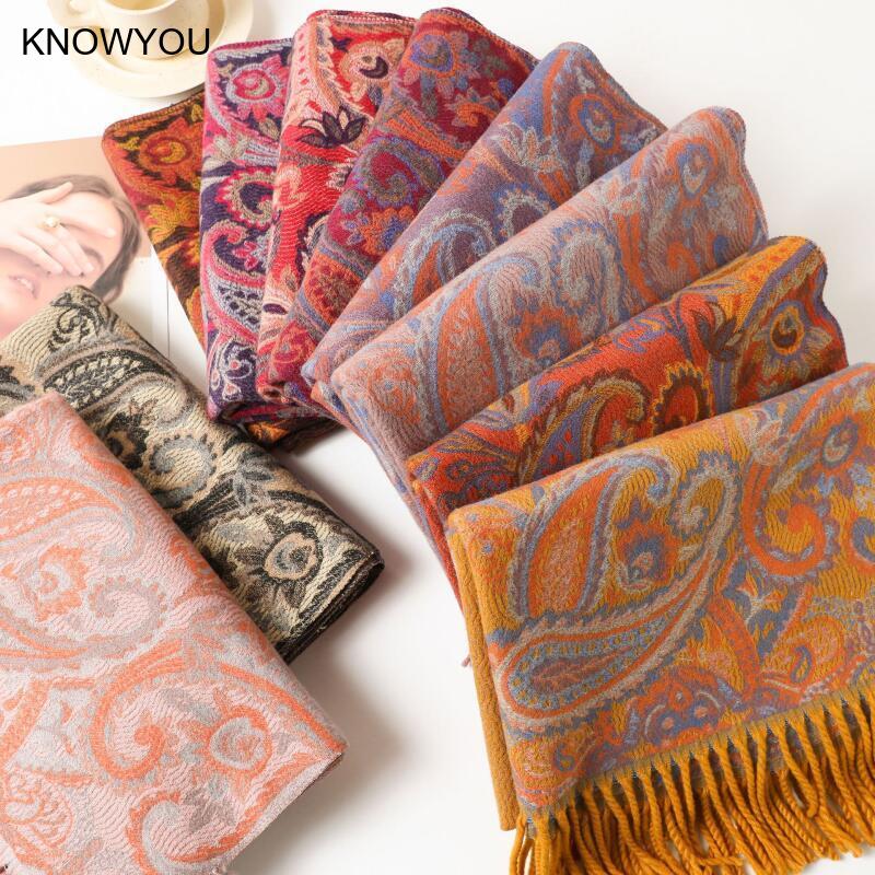 Reversible Jacquard Warm Cashm - Cashmere Scarf Wrap incelemesi ve fiyatı